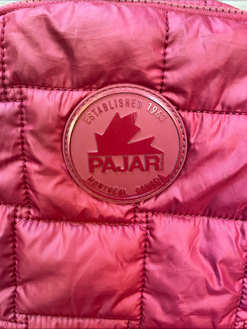 Pajar Quilted Burgundy Backpack - Picture 13 of 13